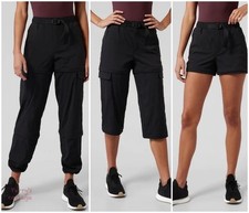 NWT Athleta 2 (XS) Trekkie Convertible Hike Pant Black Zip Off Shorts Capri Shorts & Capri (Outdoor) price