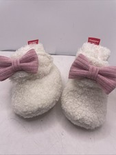 Baby Girl Bow Booties Cozy Fleece Infant Baby Slippers Soft Warm Socks Shoes Baby Booties price