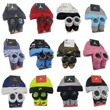 Nike Baby Booties & Hat Gift, 0-6 Months Multi, Boys Girls Infant Cap Jordan L33 Baby Booties price