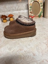 Tasman TODDLER Size 7 chestnut NO BRAND slipper fur lined Baby Booties price