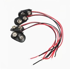 9V 15cm Battery Connector T Type Clip Plug Wire Cord Leads 9 Volt 5PCS Connector price