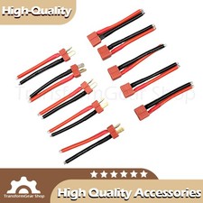 10PCS T Plug Connector Male & Female Deans With 14AWG Silicon Wire For RC Connector price