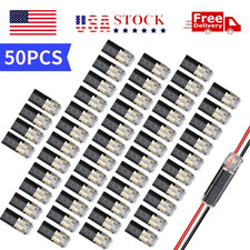 50Pack Double-Wire Plug-in Connector, Cable Clamp with Locking Buckle, AWG 18-22 Connector price