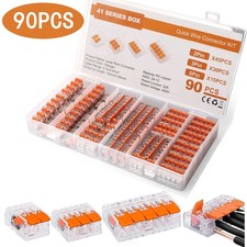 90Pcs For Wago 221 Lever Nuts Compact Splicing Wire Connectors - 2/3/5 Terminal Connector price