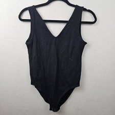 Gap Bodysuit Girl’s Size Medium Black Sleeveless Bottom Snap Leotard Girls' Bodysuit price