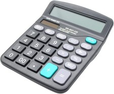 Desk Calculator, 12-Digit Solar Battery Office Calculator with Large LCD Display Calculator price