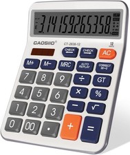 Desktop Calculator 12 Digit Large LCD Big Button Solar Battery Dual Power Blue Calculator price