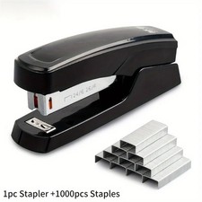 Stapler with 1000 Staples, Office Stapler, 25 Sheet Capacity, Non-Slip, Black Stapler price