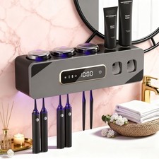 UV Light Sterilizer Toothbrush Holder Cleaner & Automatic Toothpaste Dispenser Toothbrush Holder price
