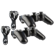 2x Black Wireless Bluetooth Video Game Controller Pad For Sony PS3 Playstation 3 PlayStation 2 - 3 Games price