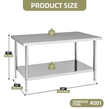 Commercial Work Table 48" Stainless Steel Kitchen Equipment Restaurant Food Prep Cafe & Canteen Table Set price