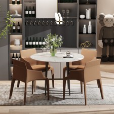 High Gloss Marble Circle Dining Table Restaurant Bar Cafe Canteen Table Furnitur Cafe & Canteen Table Set price