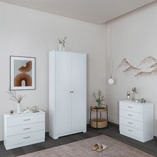 NEW White Bedroom Furniture Sets Dresser Nightstand Chest Dresser Wardrobes Set Bedroom Set price