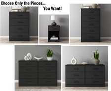 Black Matching Bedroom Furniture Sets Dresser Chest Drawer Dressers 4 5 6 8 NEW Bedroom Set price