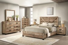 Kings Brand Furniture 6-Piece Antique Natural King Size Bedroom Set Bedroom Set price