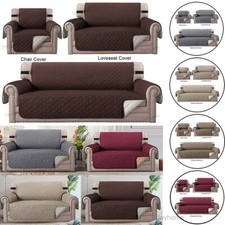 1/2/3 Seater Sofa Cover Reversible Quilted Chair Couch Slipcover Protector Mat Sofa & Couch Cover price