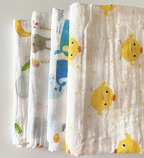 Muslin Newborn Baby Swaddle Blanket Soft Cotton Wrap Receiving Breathable 4 Pack Baby Swaddle price