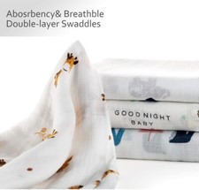 Baby Bamboo Muslin Swaddle Blanket, Elephants, 47"x47" blanket , stroller cover Baby Swaddle price