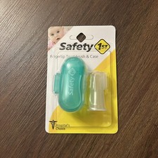 New Safety 1st Fingertip Toothbrush & Case Baby Toothbrush Case price