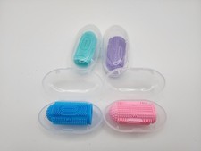 Finger Tooth Brushing Baby Toothbrush 4 Pcs with Travel Storage Case, Silicone Baby Toothbrush Case price