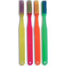 Oraline 27 Tuft Soft Neon Child Toothbrush 4 Color Mix Straight Handle Case 72 Baby Toothbrush Case price