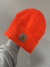 Carhartt Bright Hunter Orange Fleece Beanie Youth OS Kids' Beanie price