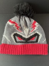Boy knit Gray Black & Red Knit Beanie fall winter hat With Pom Pom Kids' Beanie price