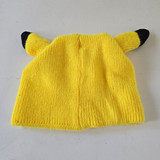 Pikachu Pokémon Unisex Kids Knit Acrylic Beanie Hat Yellow Embroidered One Size Kids' Beanie price