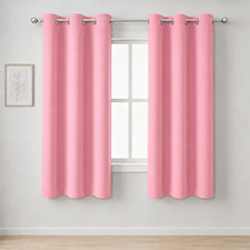 Baby Pink Blackout Curtains/42 X 63 Inch/Set of Two Panels Grommet Bedroom Curta Baby & Kids' Room Set price