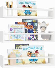 Floating Bookshelves Wall 16.5 Inch Wood Nursery Book Shelves Set of 3 Baby Kids Baby & Kids' Room Set price