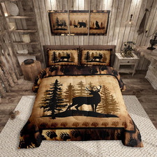 Cute Deer Comforter Set for Girls Boys Kids Deer Hunting Bedding Set Room Decora Baby & Kids' Room Set price