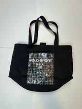 Ralph Lauren polo sport black and white Tote Bag With Screen Mesh Sides Unisex Sports Bag price
