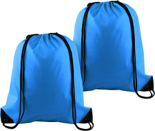 Drawstring Backpack Light Blue 2 Pack Sports Gym Travel Storage Bags Reinforced Unisex Sports Bag price