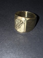 Men's Signet Ring Vintage Size 11 Gold Tone Retro Classic Free Shipping Men's Ring price