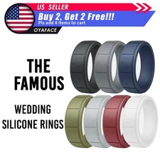 1Pack Medical Grade Silicone Wedding Ring Men's Sport Rubber Band Size 8#-13# Men's Ring price