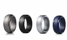 4 Pack Silicone Wedding Engagement Ring Men Women Rubber Band Gym Sports Men's Ring price