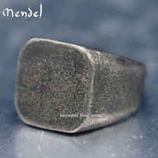 MENDEL Retro Cool Stainless Steel Mens Biker Square Band Ring Size 7 8 9 10-15 Men's Ring price