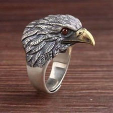 Vintage Eagle Adjustable Ring 925 Sterling Silver Women Mens Jewellery Gift Ring Men's Ring price