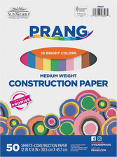 (Formerly SunWorks) Construction Paper, 10 Assorted Colors, 12" x 18", 50 Sheets Drawing Paper price