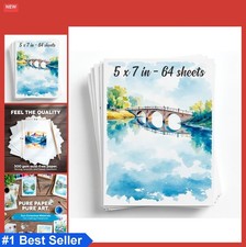 64 Sheets Watercolor Paper Pad - 5"x7" - Water Color Paper 140lb/300gsm - 100% C Drawing Paper price