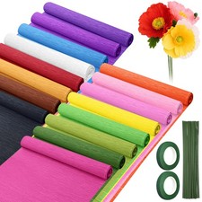 Humyoun 16 Rolls Crepe Paper Streamers 16 x 15.8 x 98.4 inches, Vibrant Color Crepe Paper price