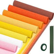Crepe Paper Streamers 8 Rolls, 10 X 98Inch 8 Pumpkin Colors Crepe Paper Sheets f Crepe Paper price