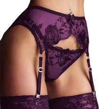 Lace Garter Belt Thong Set for Women Suspender Lingerie with 4 Metal Clips Holde Garter Belt price