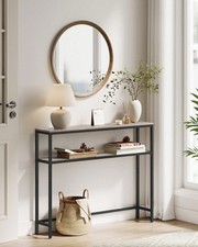 2 Tier Narrow Console Table With Steel Frame Storage Shelves Modern Entryway Console Furniture price