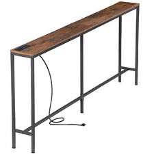 Narrow Console Sofa Table 71" Long Couch Table with Power Outlet and Metal Frame Console Furniture price