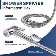 Toilet Shattaf Adapter Hose Bidet Spray Stainless Steel Handheld Shower Head USA Toilet Adapter price