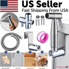 Toilet Shattaf Adapter Hose Bidet Spray Stainless Steel Handheld Shower Head US Toilet Adapter price