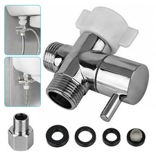 Toilet Bidet T Adapter Valve 7/8” X 7/8” X 1/2”or 3/8” Shut Off Adapter Bathroom Toilet Adapter price