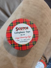 Vintage Scotch Cellophane Tape No. 175 Empty Tin Cellophane Tape price
