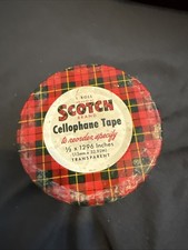 Vintage Scotch Cellophane Tape Tin No 600 - No Tape Cellophane Tape price